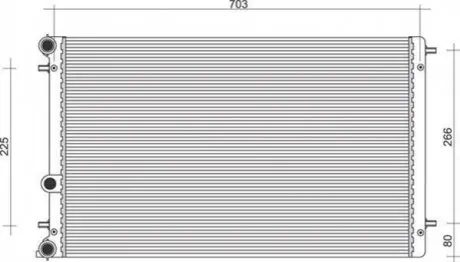 Радиатор, охлаждение двигателя MAGNETI MARELLI 350213105100 (фото 1)