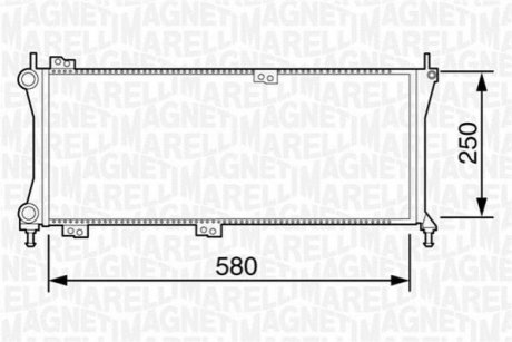 Радиатор, охлаждение двигателя MAGNETI MARELLI 350213814000 (фото 1)