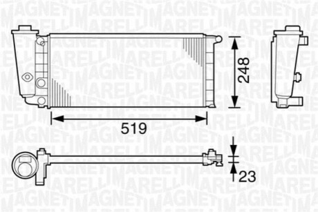 Основной радиатор (двигателя) MAGNETI MARELLI BM101