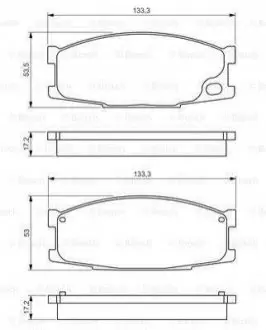 MITSUBISHI К-т тормозных колодок передних Canter BOSCH 0986495130