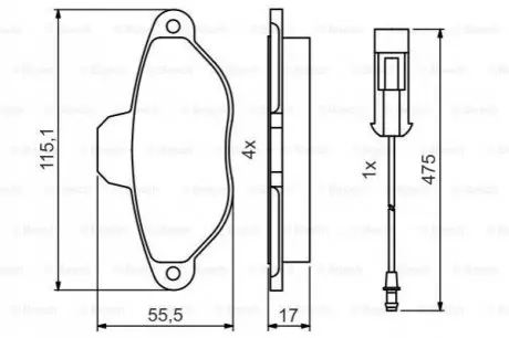 FIAT Тормозные колодки передние Punto 93- BOSCH 0986495475