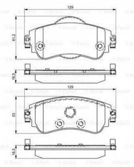 CITROEN Торм.колодки передн. C4 09- BOSCH 0986495304