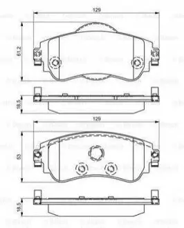 CITROEN Торм.колодки передн. C4 09- BOSCH 0986495304