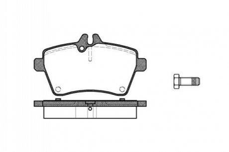 Комплект тормозных колодок, дисковый тормоз WOKING P10443.00
