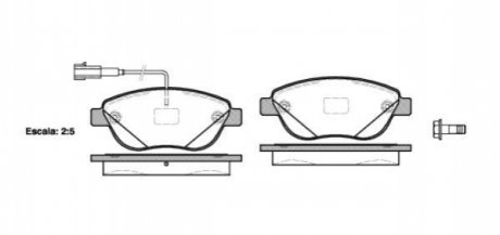 Комплект тормозных колодок, дисковый тормоз WOKING P9593.12