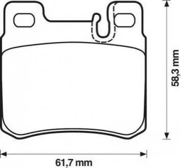 Тормозные колодки задние MERCEDES-BENZ 124/190/C/E/SL/SLK Jurid 571435J