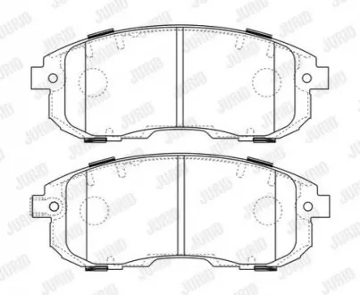 Тормозные колодки SUZUKI SX4 / NISSAN CUBE / FIAT SEDICI Jurid 573646J