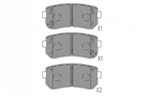Комплект тормозных колодок PARTS KAVO KBP-3059