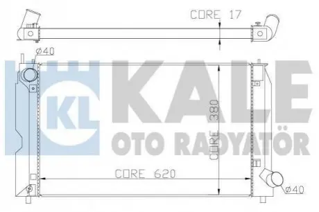 KALE TOYOTA Радиатор охлаждения Avensis,Corolla 1.4/2.0 D-4D 02- Kale Oto radyator 342205 (фото 1)