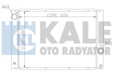 KALE BMW Радиатор охлаждения 5 E60,6 E63,7 E65/66 2.0/4.4 Kale Oto radyator 341905