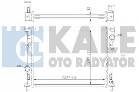 KALE CHRYSLER Радиатор охлаждения 300C 2.7/5.7 04- Kale Oto radyator 341940