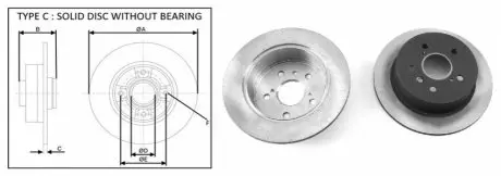 Фото 1 - диск тормозной, лев/прав, зад APPLUS APLUS 61675AP Диск тормозной, лев/прав, зад APPLUS APLUS 61675AP (фото 1)