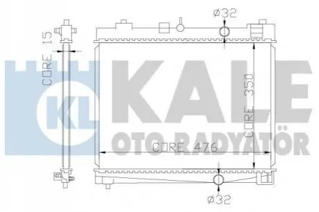 KALE TOYOTA Радиатор охлаждения Yaris 1.0/1.3 05- Kale Oto radyator 367000
