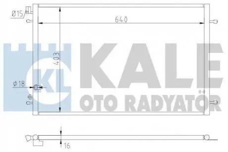 KALE VW Радиатор кондиционера Audi A6 04- Kale Oto radyator 375300