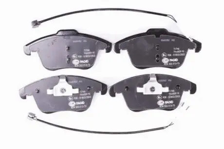 Тормозные колодки дисковые комплект; передняя. Hella pagid 8DB 355 013-731