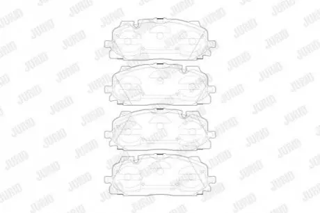 Гальмівні колодки передні Audi A4, A5, A6, A7, A8, E-Tron, Q5, Q7 (2015>) / VW Touareg Jurid 573773J