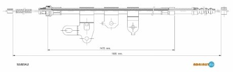 Трос остановочных тормозов 52.0214.2 ADRIAUTO 5202142