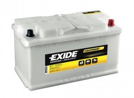 Стартерна акумуляторна батарея EXIDE ET650 (фото 1)