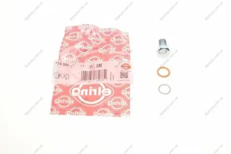 Болт зливу оливи + шайба BMW 3 (E20/E36/E39/E46)/5 (E60)/7 (E23/E32/E65)/8 (E31) -10 (M12x1.5x18) ELRING 774.390