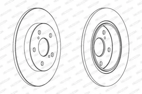 Тормозной диск FE FERODO DDF1645C