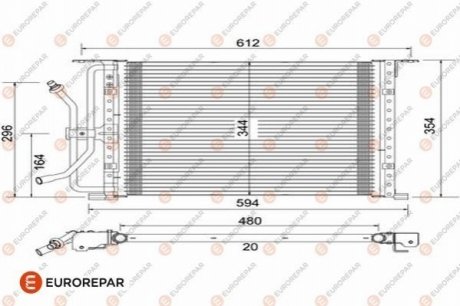 Радиатор кондиционера Eurorepar 1609637480 (фото 1)