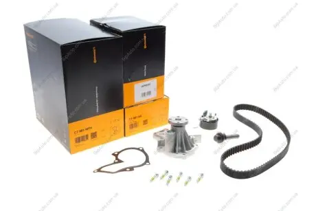 Комплект пасу ГРМ з насосом Ford Mondeo/C-Max/Focu CONTINENTAL Contitech CT881WP4 (фото 1)
