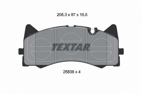 Комплект тормозных колодок TEXTAR 2583801