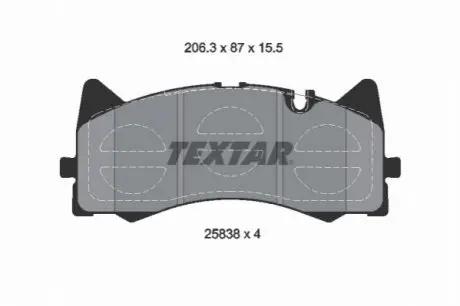 Комплект тормозных колодок TEXTAR 2583801