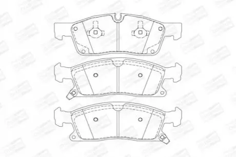 Тормозные колодки передние Mercedes M-Class, GLE (W166), GLS, GL (X166) / Jeep Grand Cherokee IV CHAMPION 573459CH