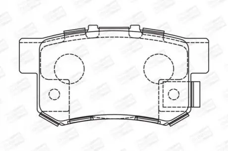 Гальмівні колодки задні Honda Accord, Civic, CR-V / Acura RL / Mitsubishi L300 / Suzuki Kizashi CHAMPION 573375CH