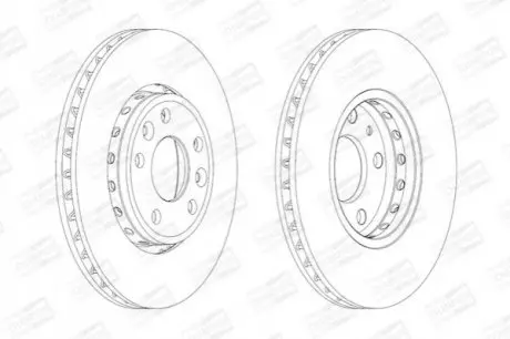 Тормозной диск передний Renault Fluence, Grand Scenic, Laguna, Latitude, Megane CHAMPION 562595CH