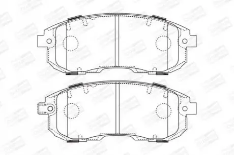 Тормозные колодки передние Suzuki SX4 / Nissan NissanCube / Fiat Sedici CHAMPION 573646CH