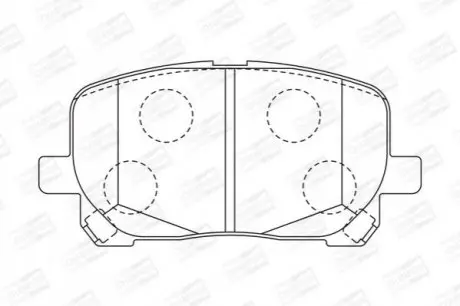 Гальмівні колодки передні Toyota Avensis Verso, Matrix CHAMPION 572546CH