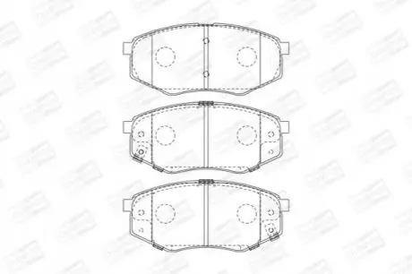 Гальмівні колодки передні Hyundai VI, Sonata IX20 CHAMPION 573454CH