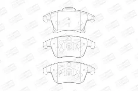 Гальмівні колодки передні Ford Galaxy III, Mondeo V, S-Max CHAMPION 573674CH (фото 1)