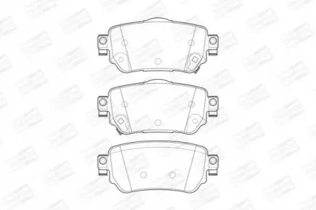 Тормозные колодки задние Renault Kadjar, Koleos II / Nissan Leaf, Qashqai II, X-Trail III CHAMPION 573658CH