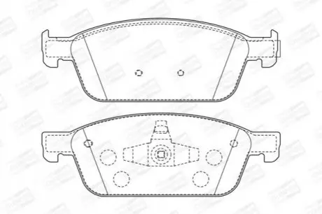 Тормозные колодки передние Ford Focus III, Kuga II, Tourneo Connect, Transit Connect CHAMPION 573460CH