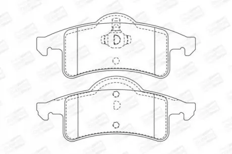 Тормозные колодки задние Jeep Cherokee, Grand Cherokee CHAMPION 573374CH