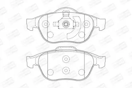 Гальмівні колодки передні Renault Espace IV, Laguna II, Vel Satis CHAMPION 573025CH