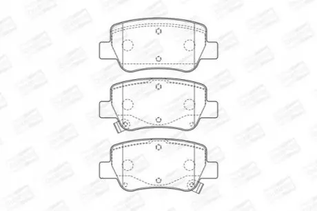 Гальмівні колодки задні Toyota Avensis (2008->) CHAMPION 572627CH