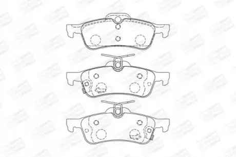Тормозные колодки задние Toyota Yaris / Daihatsu Charade CHAMPION 572588CH