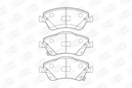 Тормозные колодки передние Toyota Auris (2006->) CHAMPION 572524CH
