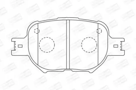 Гальмівні колодки передні Toyota Allion, Caldina, Celica, Corolla, Mark, Matrix, Opa, Premio, Veross CHAMPION 572517CH
