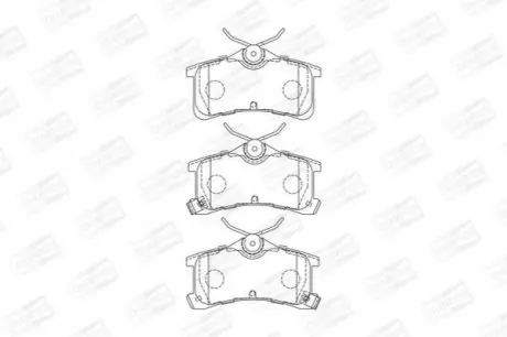 Гальмівні колодки задні Toyota Avensis, Corolla, Fortuner (2000->) CHAMPION 572520CH