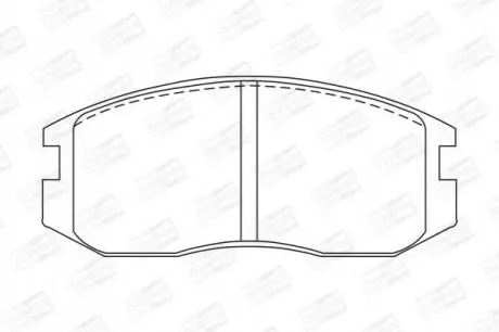 Гальмівні колодки передні Mitsubishi Colt, Galant, Lancer III, IV, V, VI, Mirage / Toyota Cami, Rush CHAMPION 572375CH
