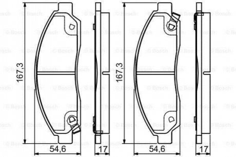 ISUZU Тормозные колодки передн.GREAT WALL Hover 06-, ISUZU D-Max 2,5D 07- BOSCH 0986495159 (фото 1)