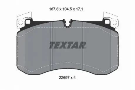 Комплект тормозных колодок TEXTAR 2269701