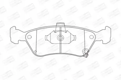 Тормозные колодки передние TOYOTA AVENSIS CHAMPION 572400CH (фото 1)