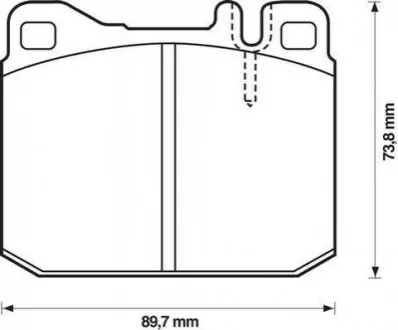 Тормозные колодки перед. DB W123 76-85 Jurid 571372J