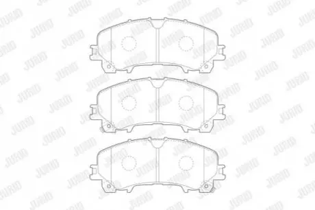 NISSAN Колодки торм. пер. X-Trail 1.6dCi 13-,Infiniti Q50 Jurid 573789J